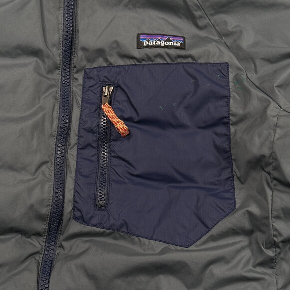 Patagonia Kids Reversible Down Sweater Full Zip Hoody Jacket XL 14 Puffer - Picture 11 of 13
